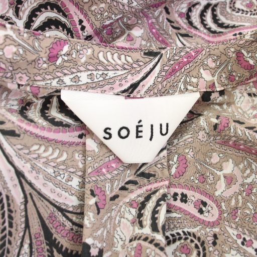 ソージュ SOEJU ペイズリー柄ワンピース 長袖 ミモレ丈 ロング F