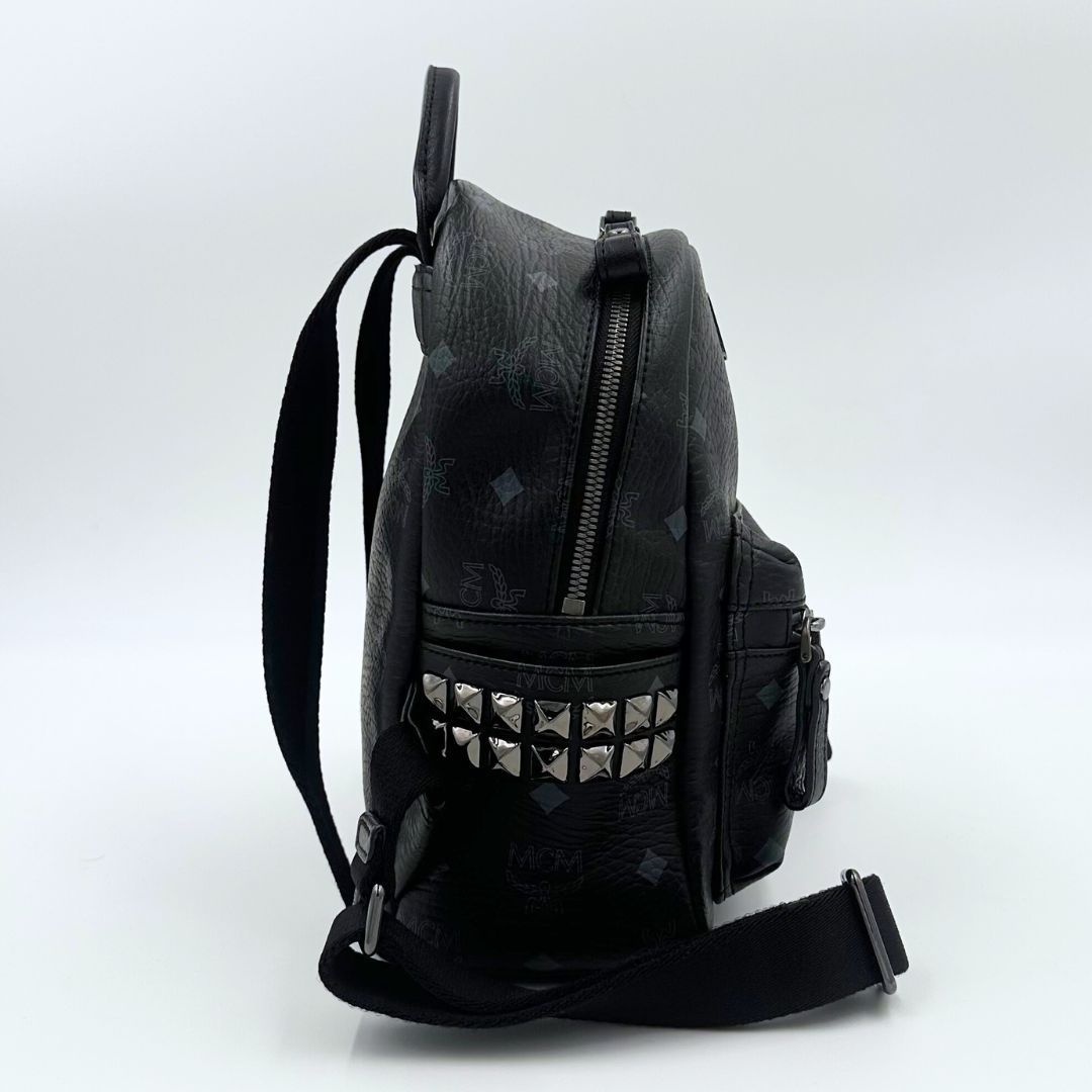 美品】MCM ヴィセトス スタッズ レザー リュック バックパック - メルカリ