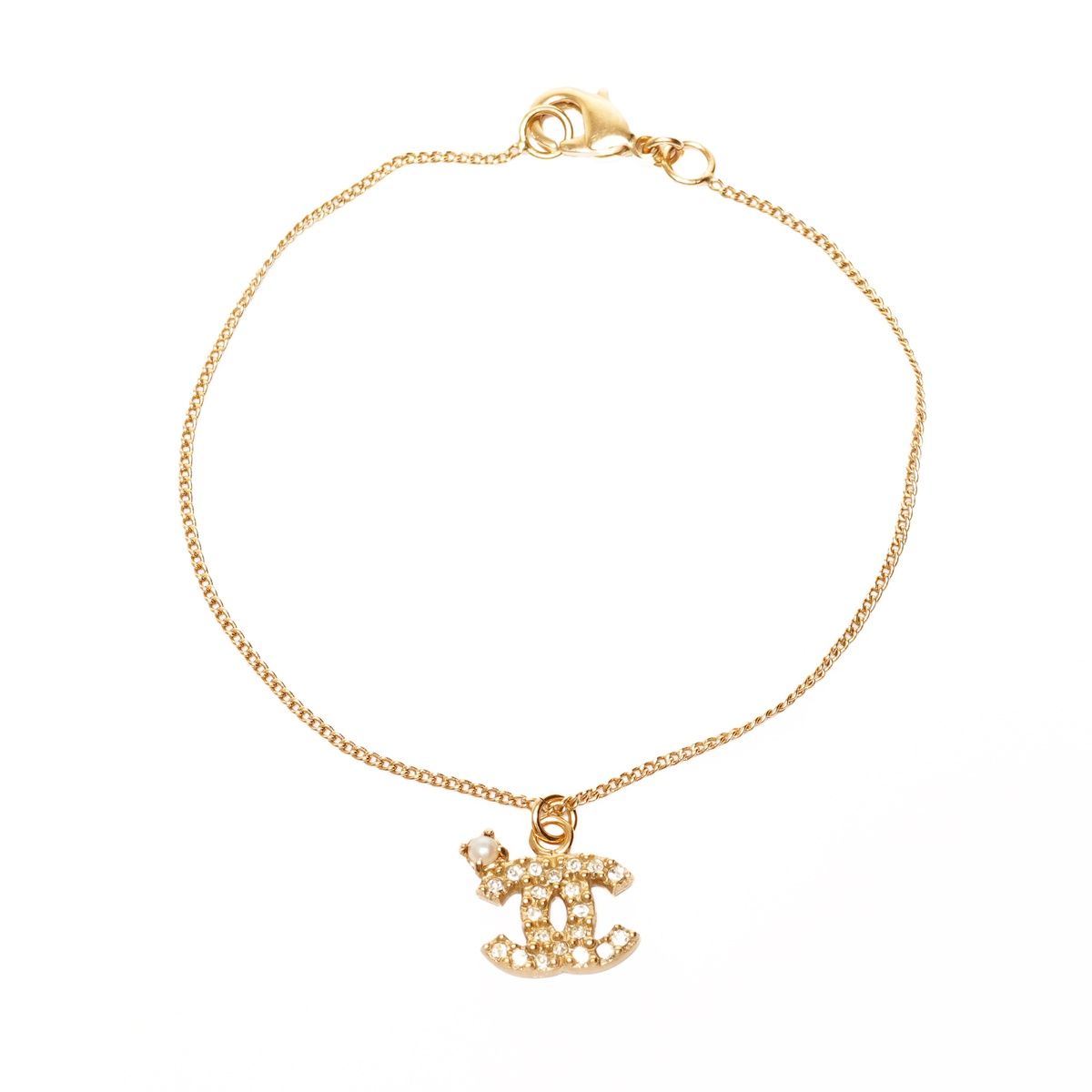 CHANEL シャネル ブレスレット 0*A ココマーク ラインストーン【中古