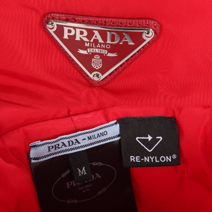 PRADA プラダ バケットハット 1HC248 2DV4 F0011 レッド Mサイズ