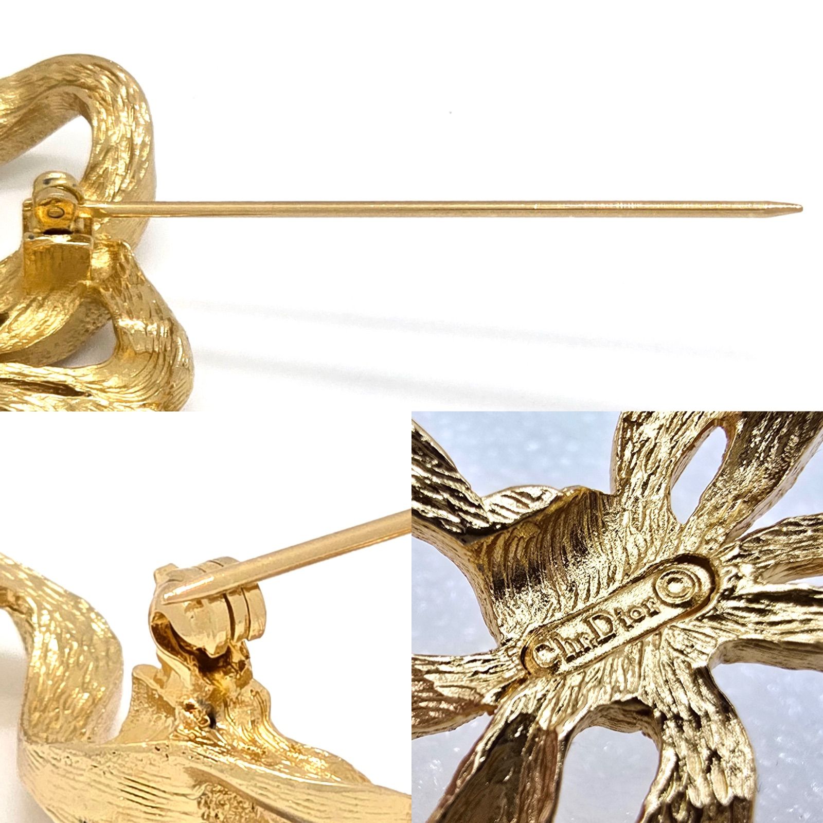 クリスチャンディオール　リボン　ブローチ　ゴールド　付属品なし 楽天市場】クリスチャンディオール Christian Dior リボン ブローチ