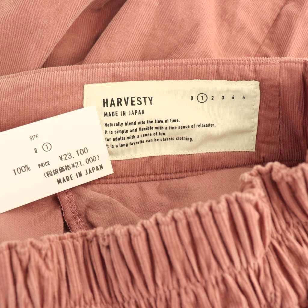 【中古】ハーベスティ HARVESTY 細コーデュロイサーカスキュロット ワイドパンツ コットン 1 ピンク ハーベスティ HARVESTY 細コーデュロイサーカスキュロット ワイド