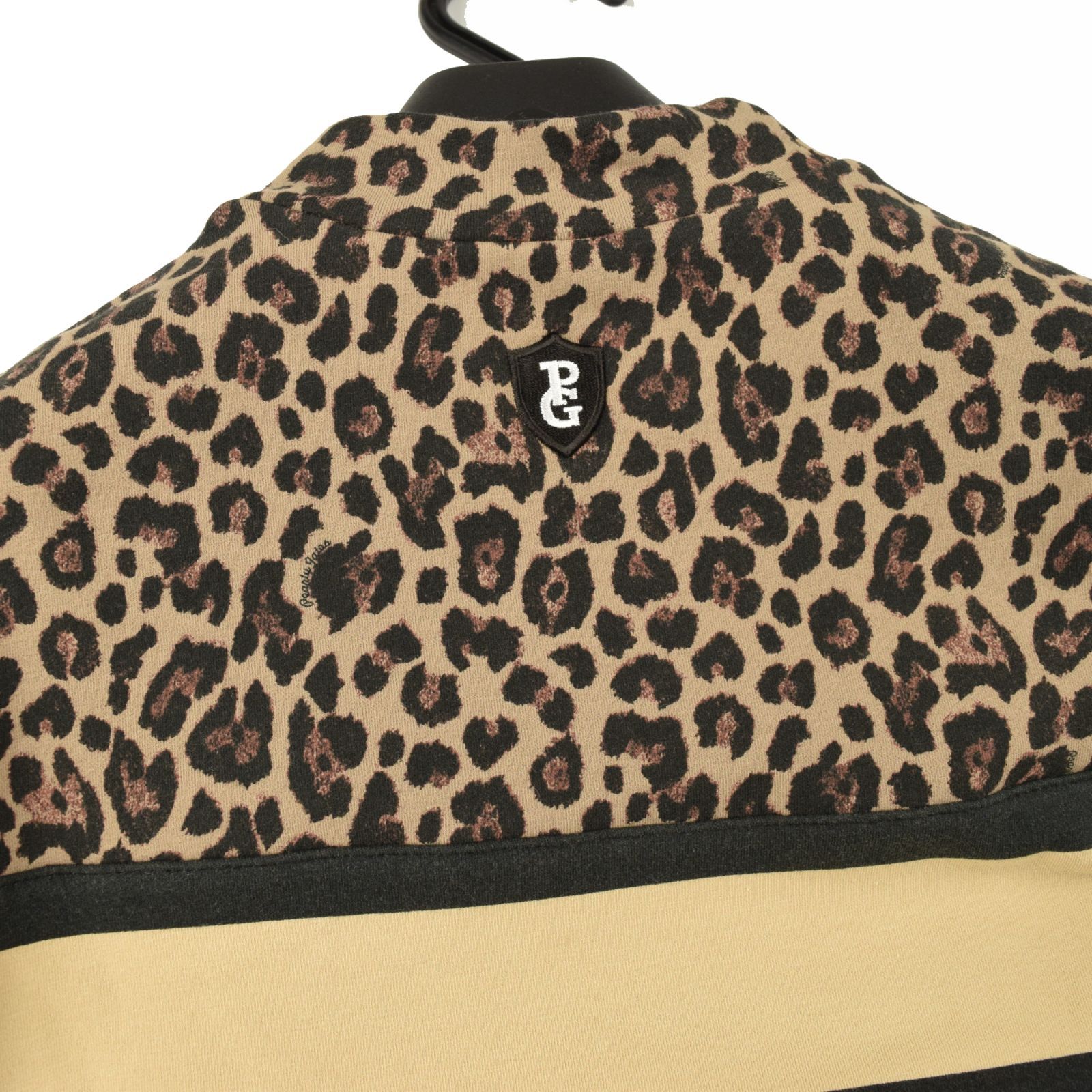サイズ：1・M・新品】パーリーゲイツ 日本製 コットン裏毛 レオパード