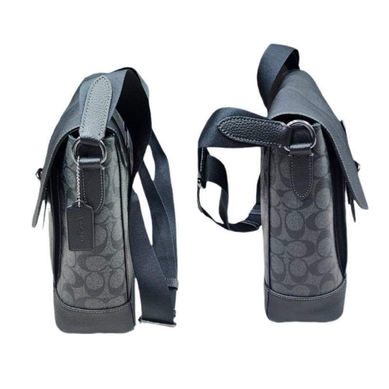 COACH コーチ ハドソン メッセンジャー シグネチャー キャンバス CB842