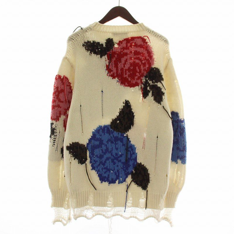 エムエスジーエム MSGM Damaged Flower Over Knit ニット セーター 