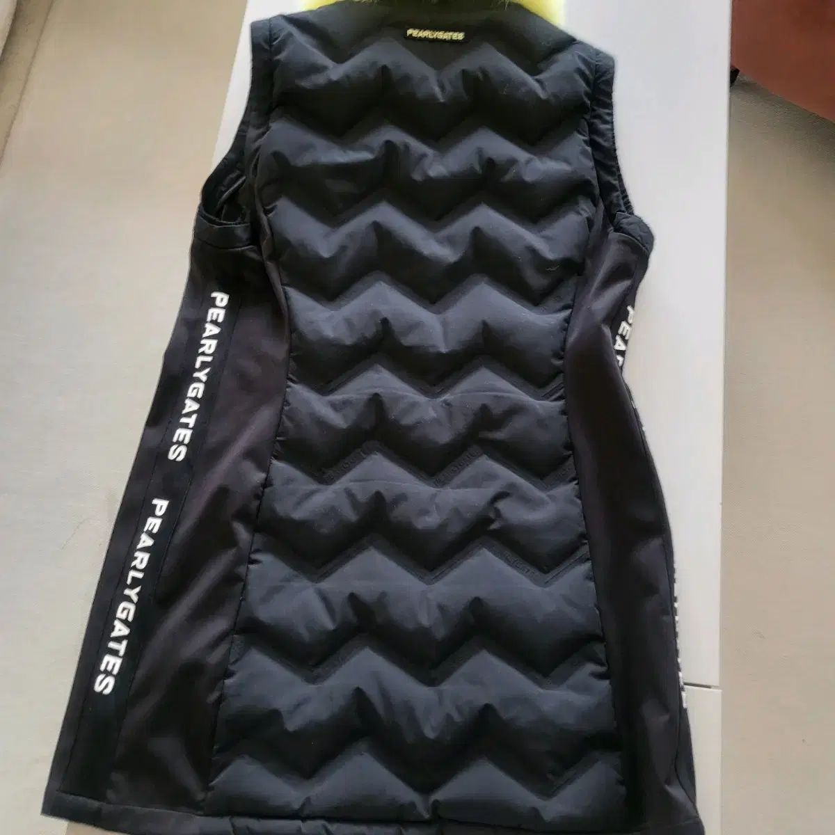 PEARLY GATES ブラック ダウンベスト パーリーゲイツ ダウンベスト 黒×グレー レディース 1(M) ゴルフウェア