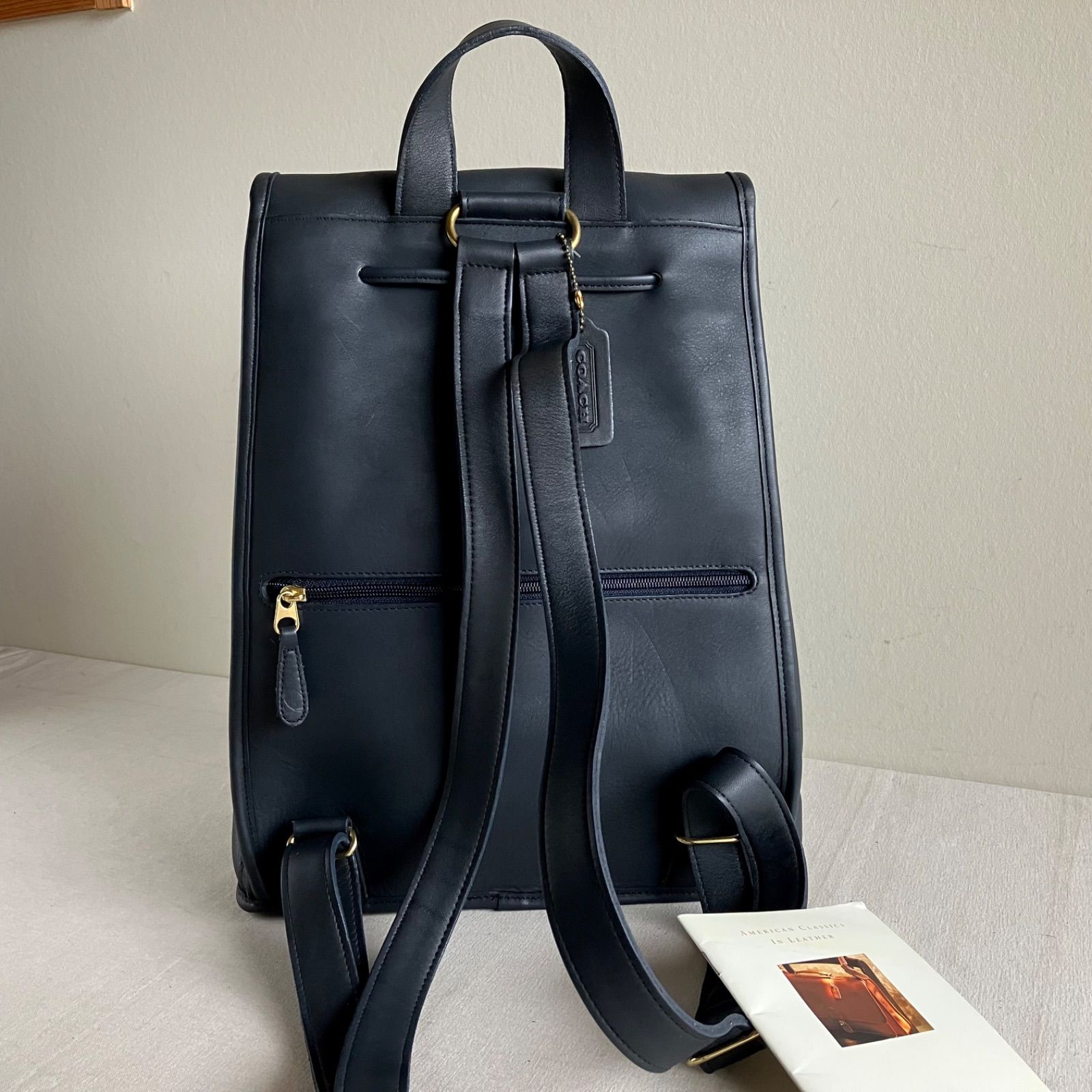 Vintage Coach Classic Backpack Dark Navy Leather USA - メルカリ