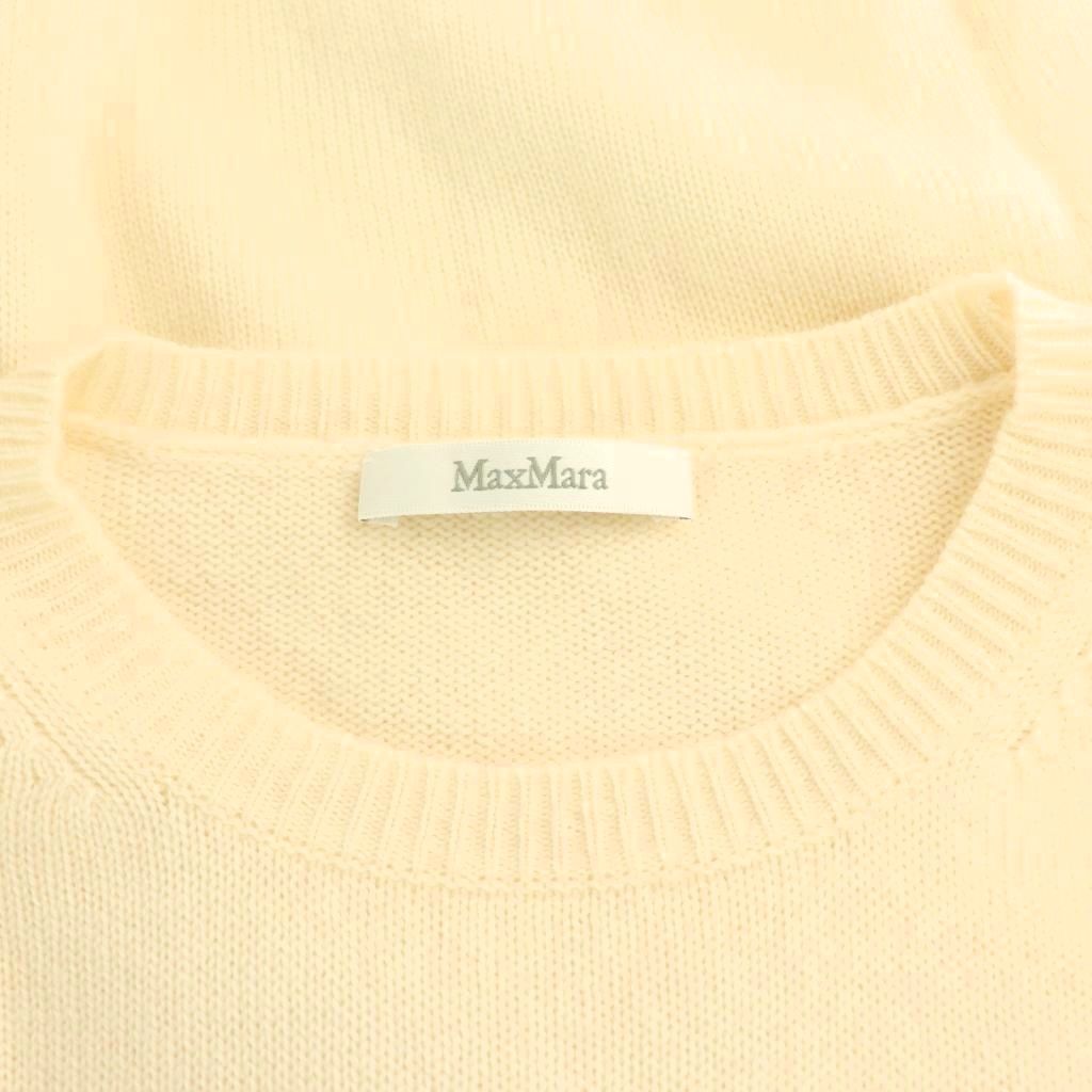 【中古】マックスマーラ 23AW PALATO ウール カシミヤ混 ビジューロゴニット セーター L アイボリー 23136607 マックスマーラ MAX MARA 23AW PALATO ウール カシミヤ混 ビジュー