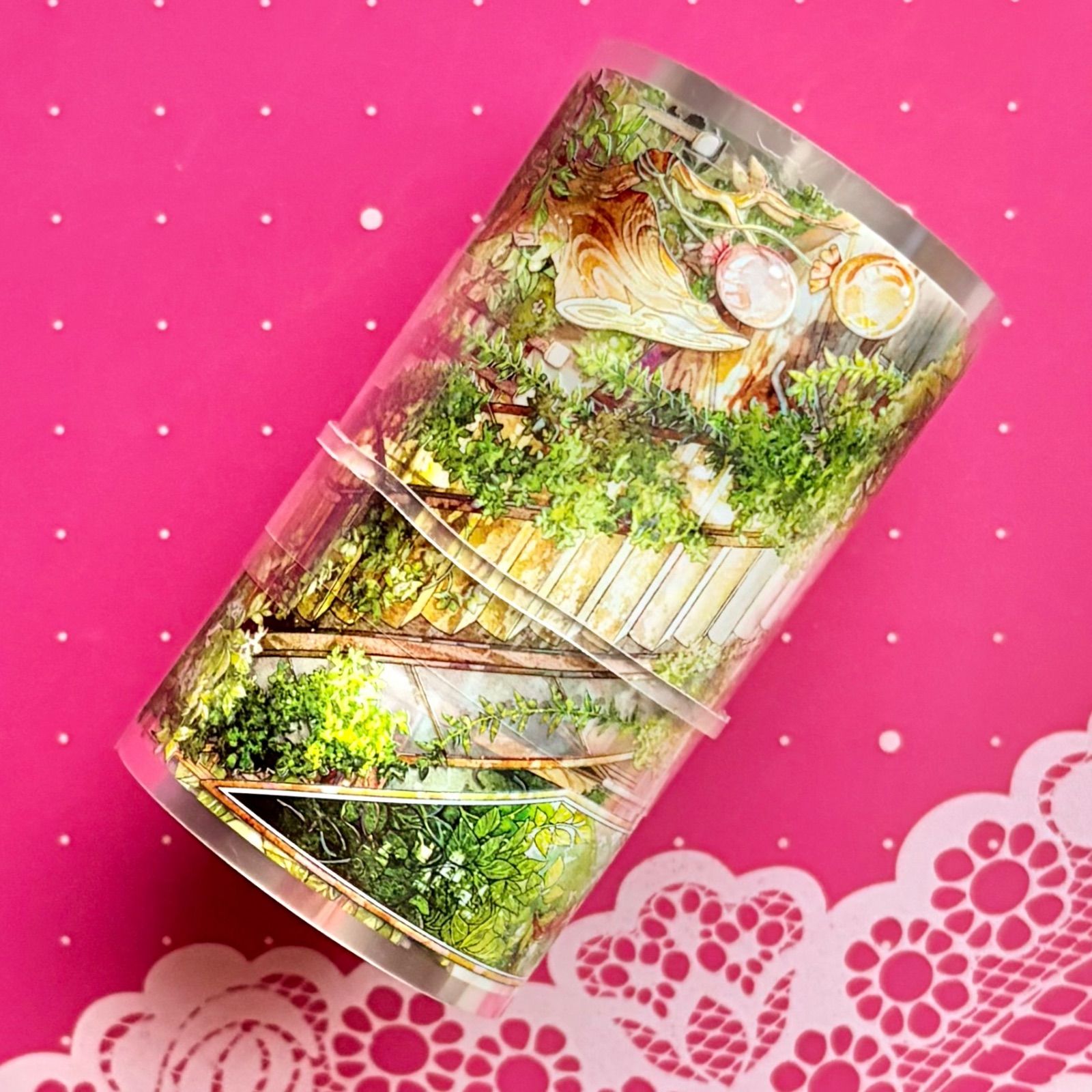 贝壳光 时光街翠 7.5cm×5m 100cm/loop 海外マスキングテープ 海外