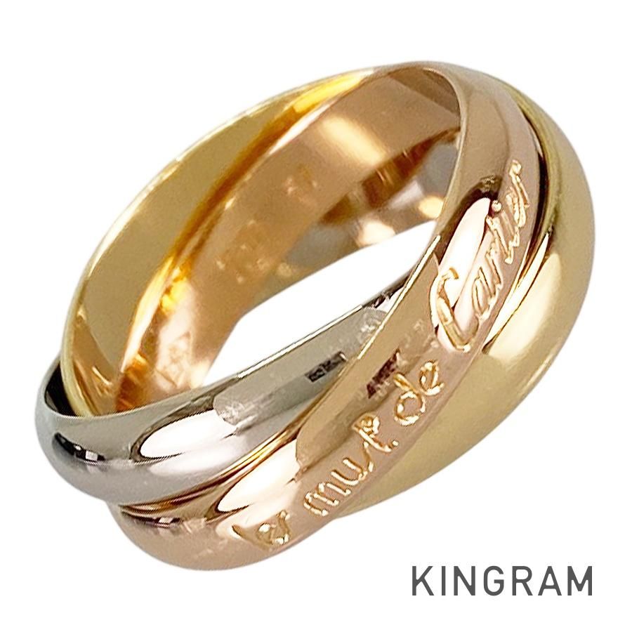 Cartier カルティエ トリニティリング SM 11号 51 カルティエ Cartier トリニティ MM K18YG 11号(51) リング sss【中古