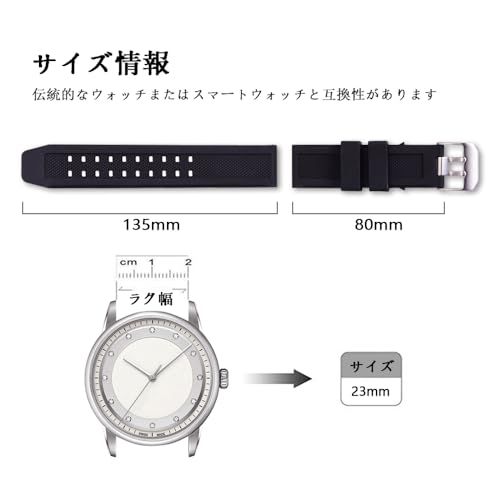 SZYXMY] Luminox ルミノックス 純正バンド互換品 取付幅23mm 時計