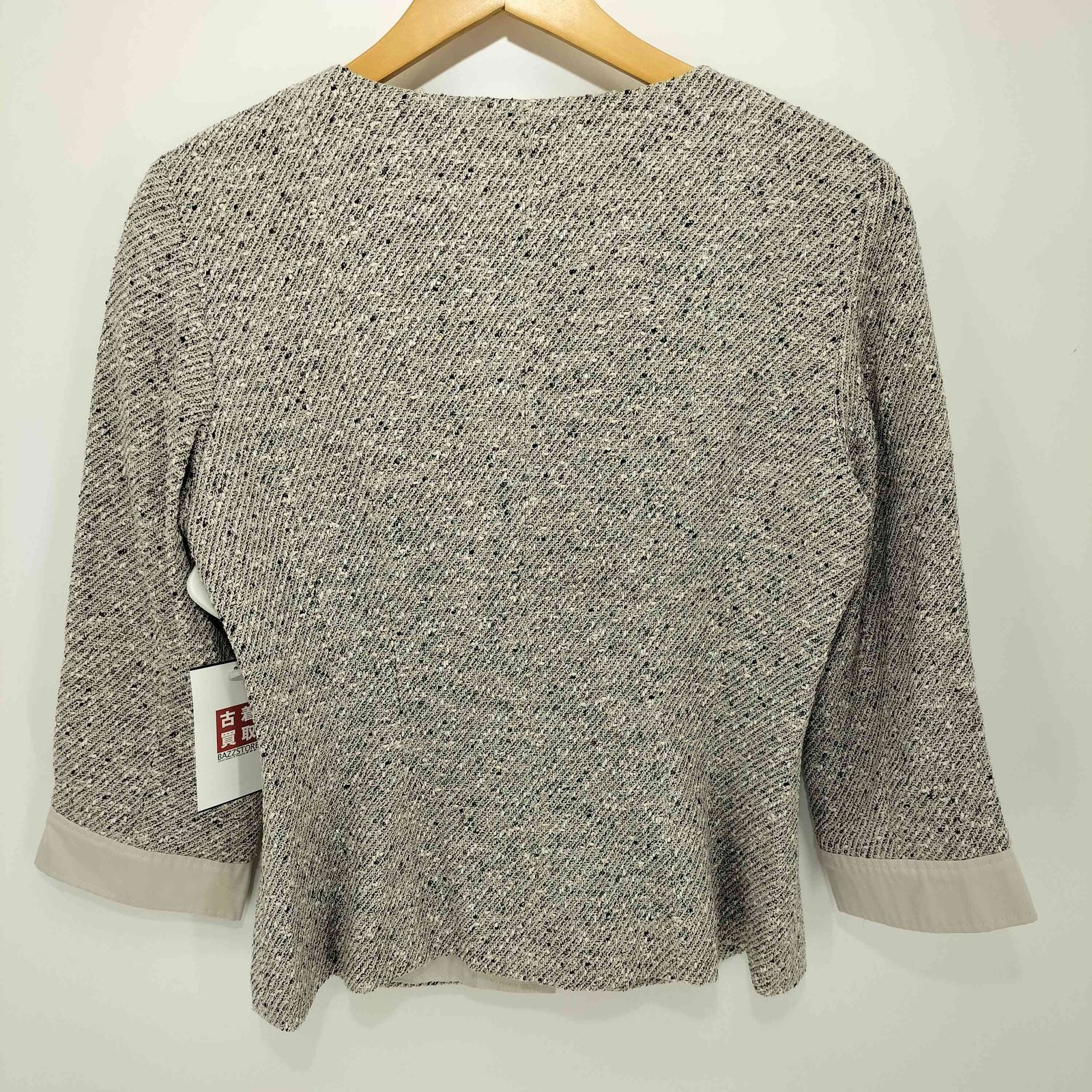 マックスマーラ MAX MARA 銀タグ ノーカラー ツイードジャケット