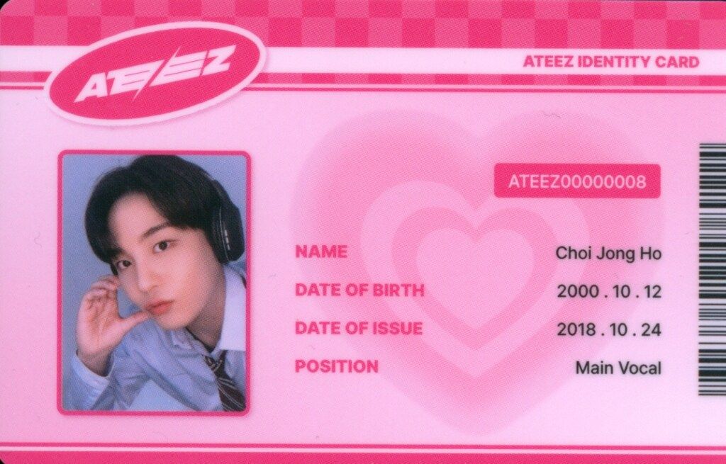 ATEEZ THE WORLD EP.FIN : WILL JONG HO トレーディングカード