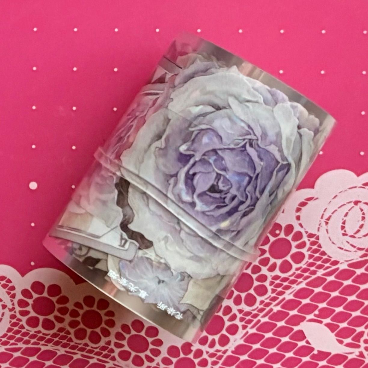 贝壳光 暮光紫烟 6cm×5m 100cm/loop 海外マスキングテープ 海外マステ