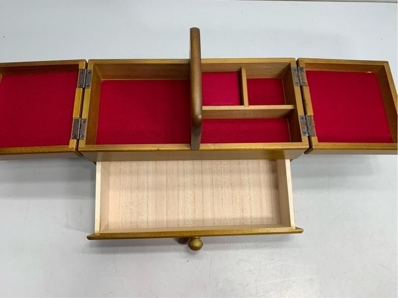 アンティーク 脚付きボックス ジュエリー コスメ 古家具 レトロ 希少 アンティーク レトロ 宝石箱 木製 ジュエリー ボックス アクセサリー