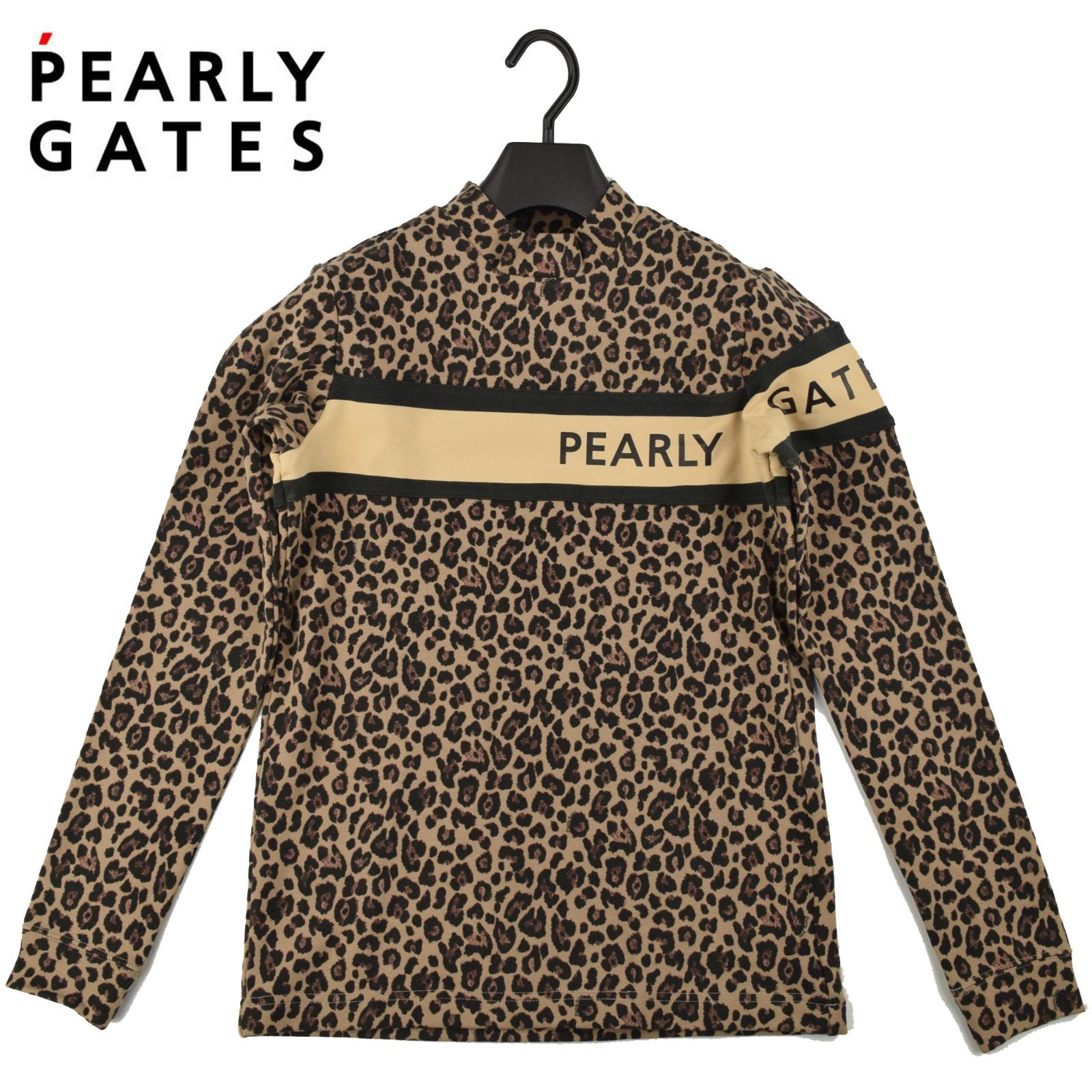 サイズ：0・S・新品】パーリーゲイツ 日本製 コットン裏毛 レオパード