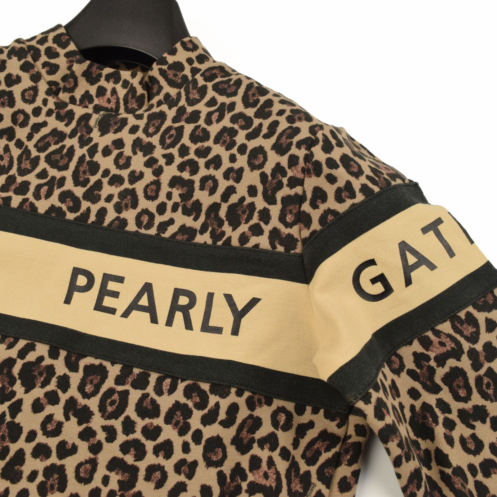 サイズ：0・S・新品】パーリーゲイツ 日本製 コットン裏毛 レオパード