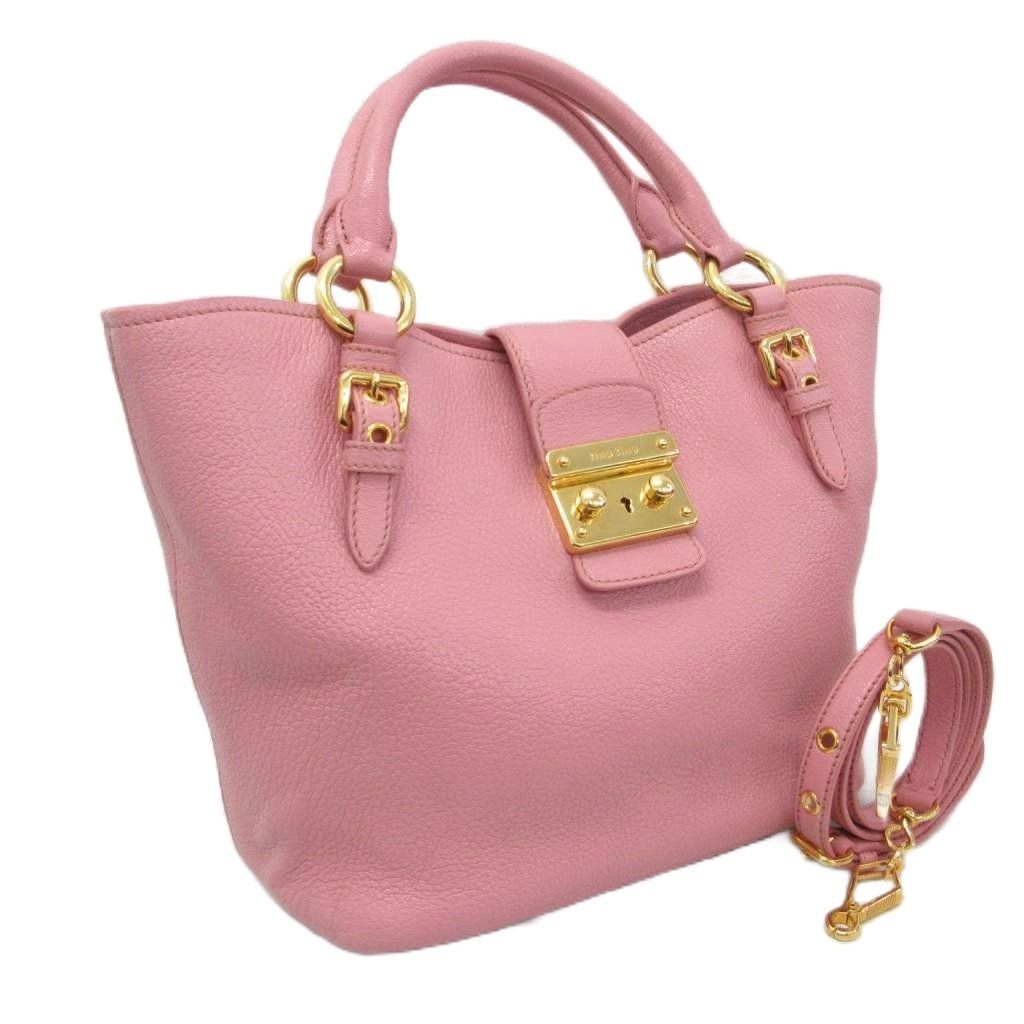 Miu Miu ピンク ハンドバッグ ショルダー付き ミュウミュウ miumiu