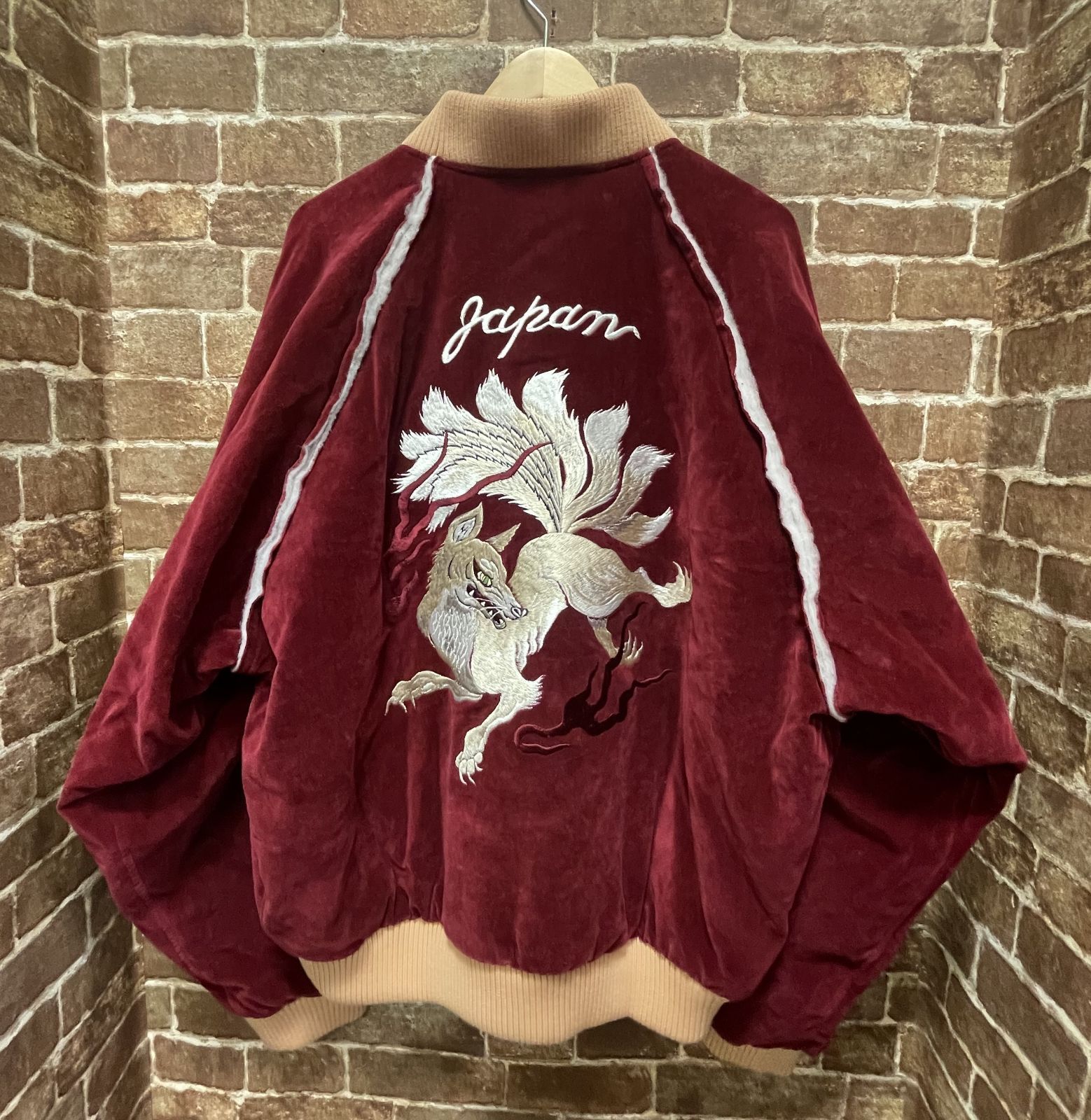 el conductorH VELVETEEN FOX EMBROIDERED SOURVENIR JKT MAROON 