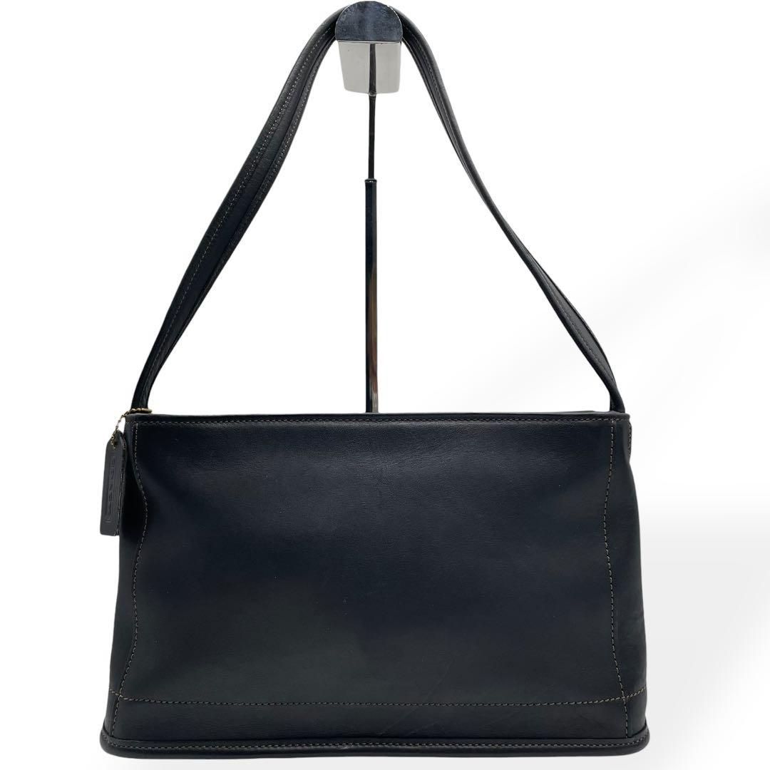 ✨美品✨オールドコーチ　エルゴ　ハンドバッグ　肩かけ　レザー　ブラック オールドコーチ ☆ エルゴ USA製 レザー ミニ ハンドバッグ ブラック