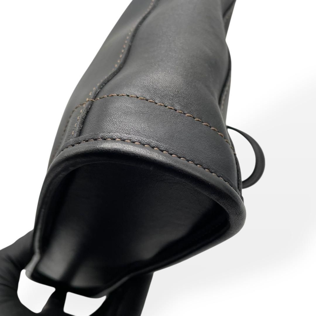 コーチ レザー ショルダーバッグブラック極美品　最終お値下げ‼️ 極美品✨️コーチ ショルダーバッグ 肩がけ レザー シボ革 ターン