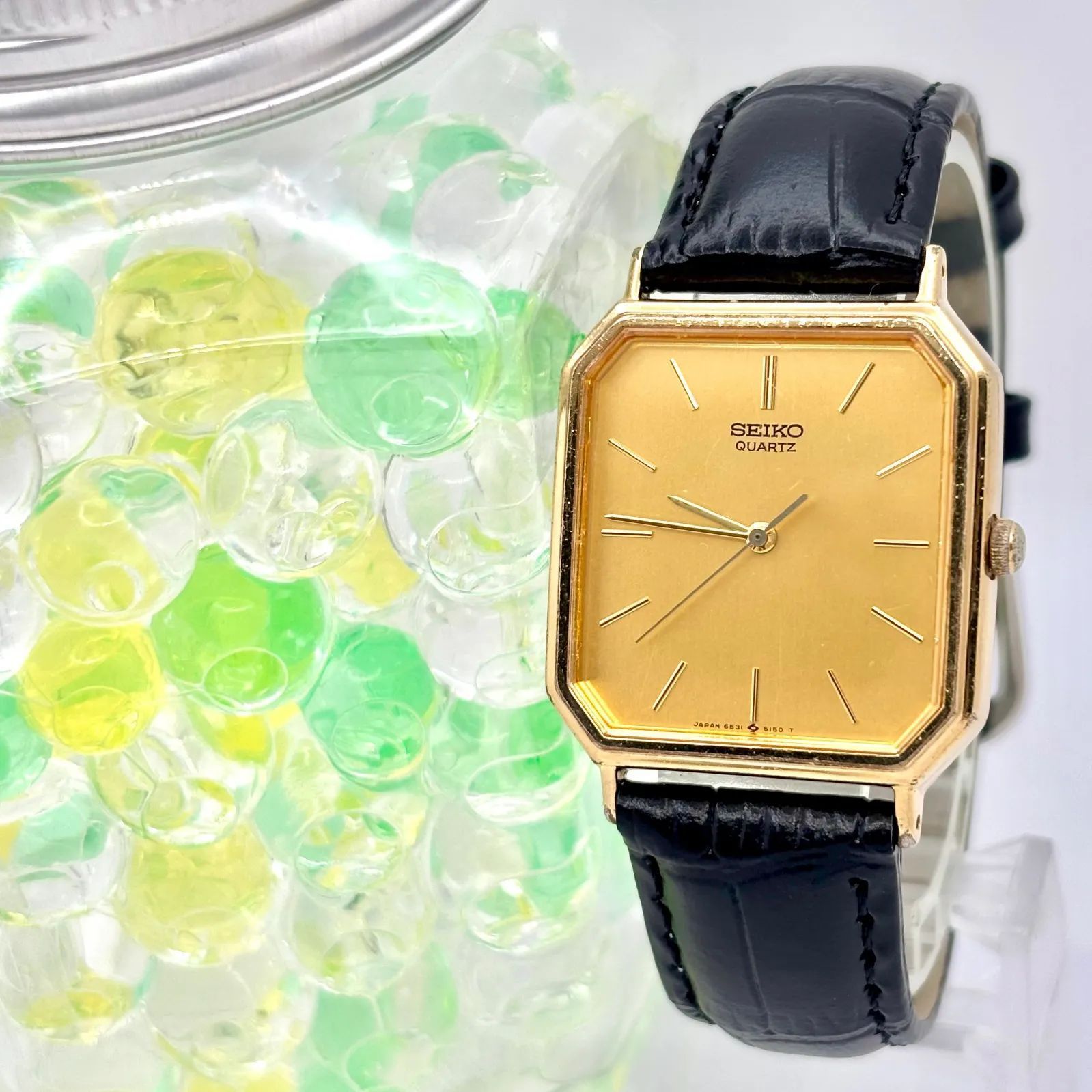 新品電池】SEIKO セイコー メンズ 腕時計 オクタゴン ゴールド 6531