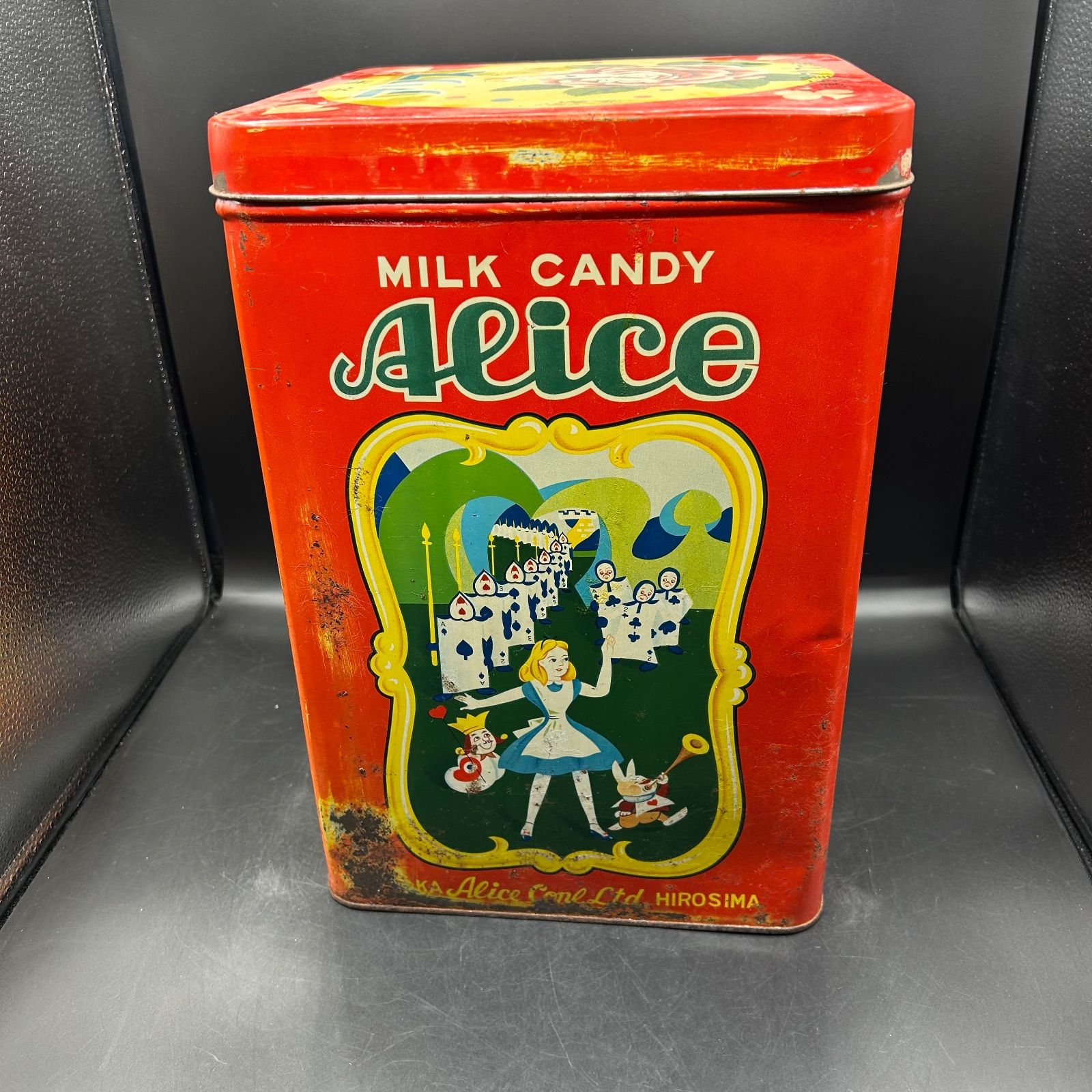 昭和レトロ お菓子 ブリキ缶 一斗缶 窓つき 空き缶 駄菓子 - メルカリ