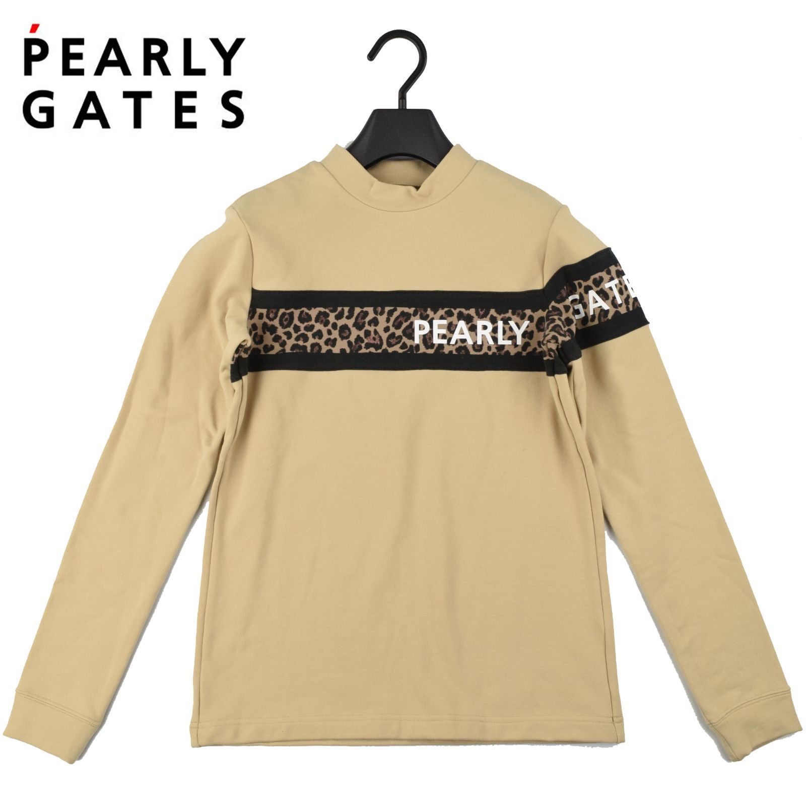 サイズ：1・M・新品】パーリーゲイツ 日本製 コットン裏毛 レオパード