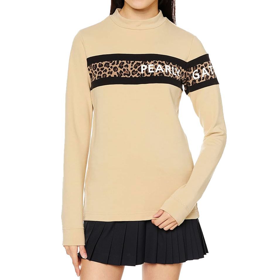 美品 パーリーゲイツ カシミヤ混 ニット レディース サイズ0 レオパード柄 美品 パーリーゲイツ カシミヤ混 ニット レディース サイズ0