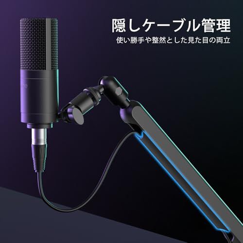 マイクブームアーム マイクアーム マイクスタンド コンデンサー マイク用 卓上 FIFINE ブームアーム マイクスタンド マイクアーム コンデンサーマイク