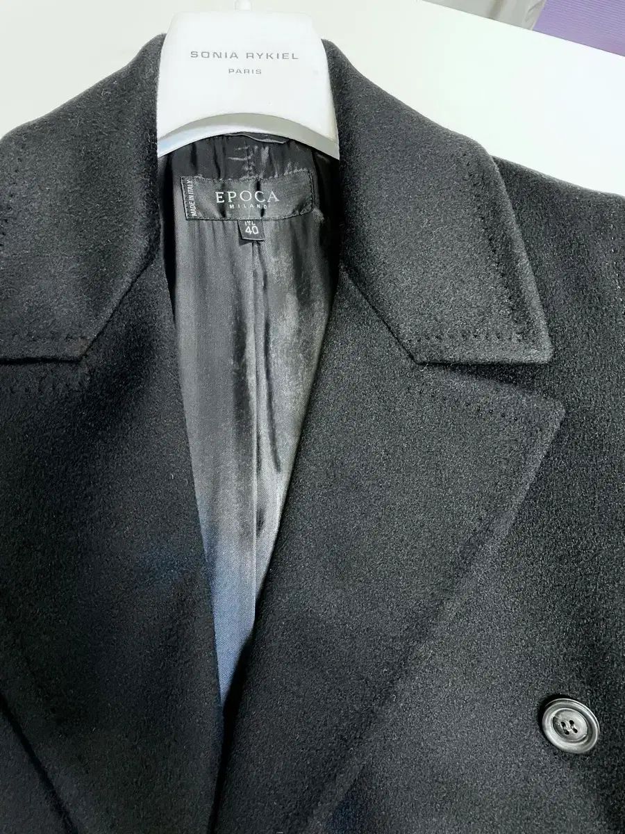 epoca カシミア100% ブラックコート ロングコート エポカ イタリア