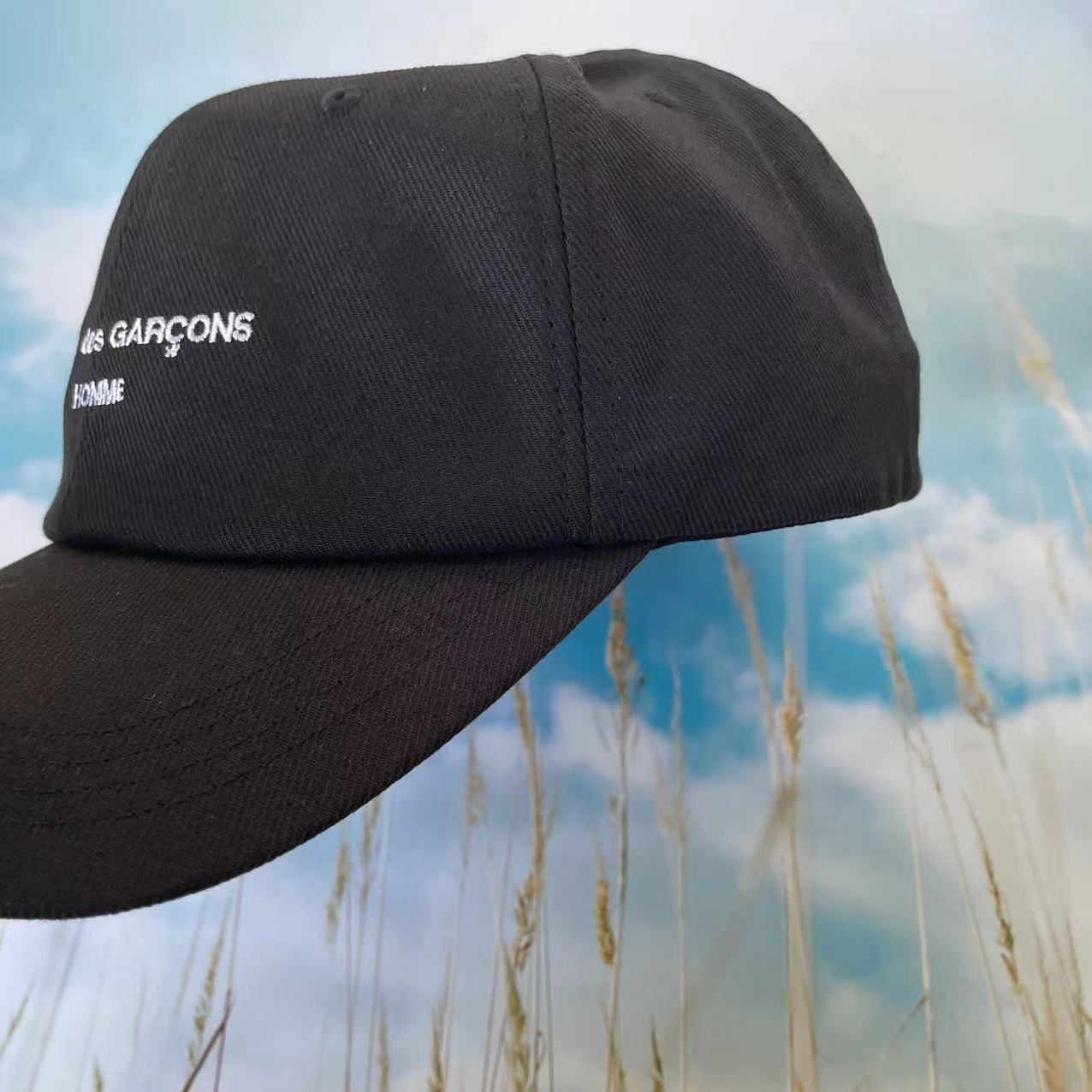 COMME des GARCONS HOMME 24AW ロゴキャップ 新品 コムデギャルソンオム24AW ロゴキャップ 黒 HN-K601-051 COMME