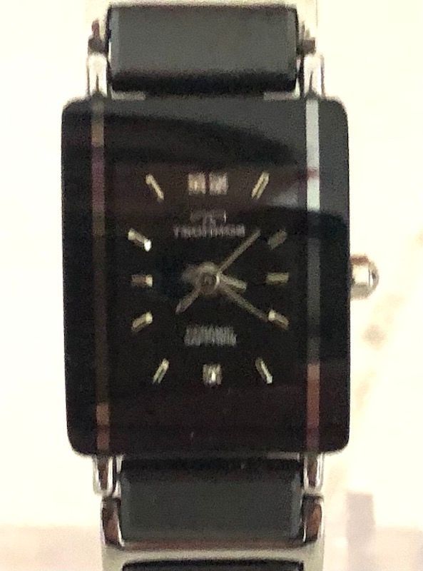 TECHNOS テクノス 腕時計 TAL742 シルバー×ブラック クォーツ SS 