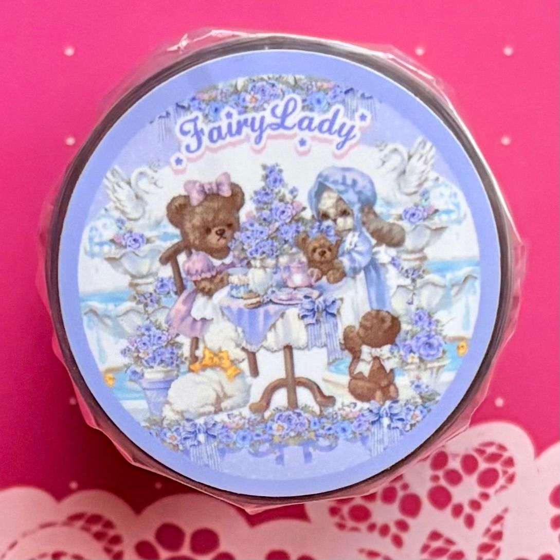 PET 堇色绮境茶话会 4.8cm×5m 98cm/loop 海外マスキングテープ 海外