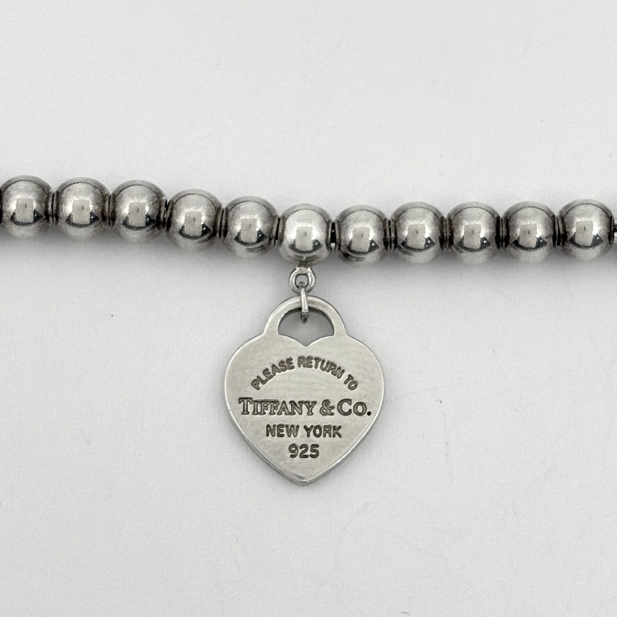 ティファニー TIFFANY&Co. ハート タグ ビーズ ブレスレット リターン 