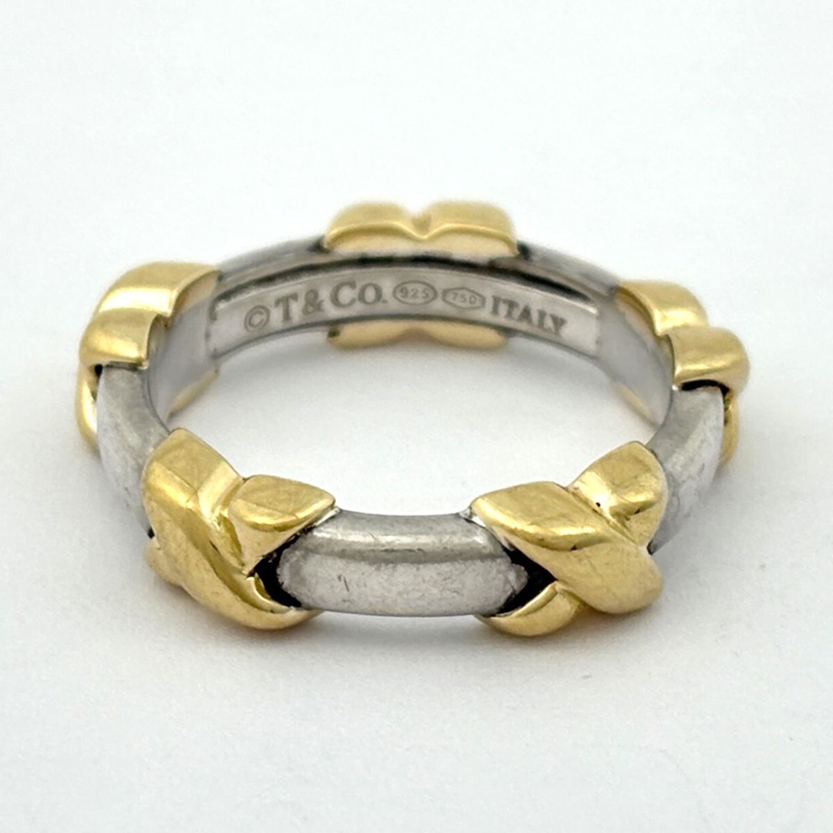 ティファニー シグネチャー 750 925 コンビ リング ティファニー シグネチャー コンビ リング 925 750 7号 - メルカリ