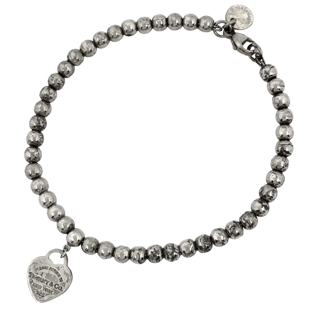 ティファニー TIFFANY&Co. ハート タグ ビーズ ブレスレット リターン 