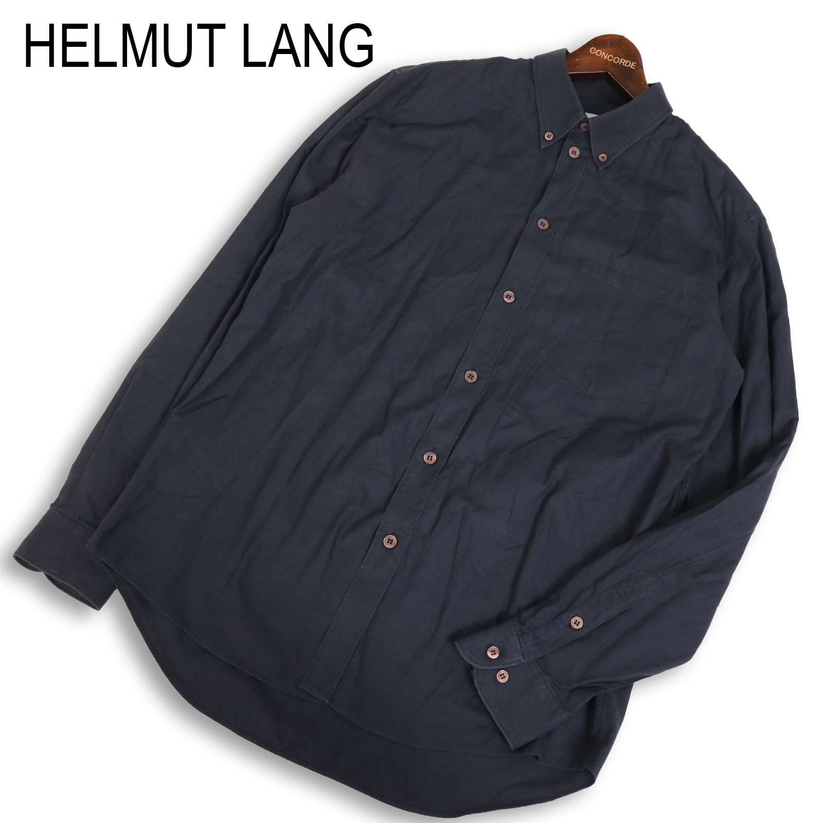 本人期☆ HELMUT LANG ヘルムートラング 長袖 オックスフォード ボタン 