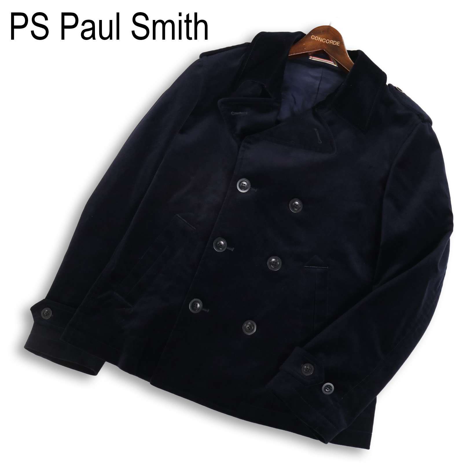 PS Paul Smith ポールスミス 秋冬 ベロア☆ ミリタリー Pコート 