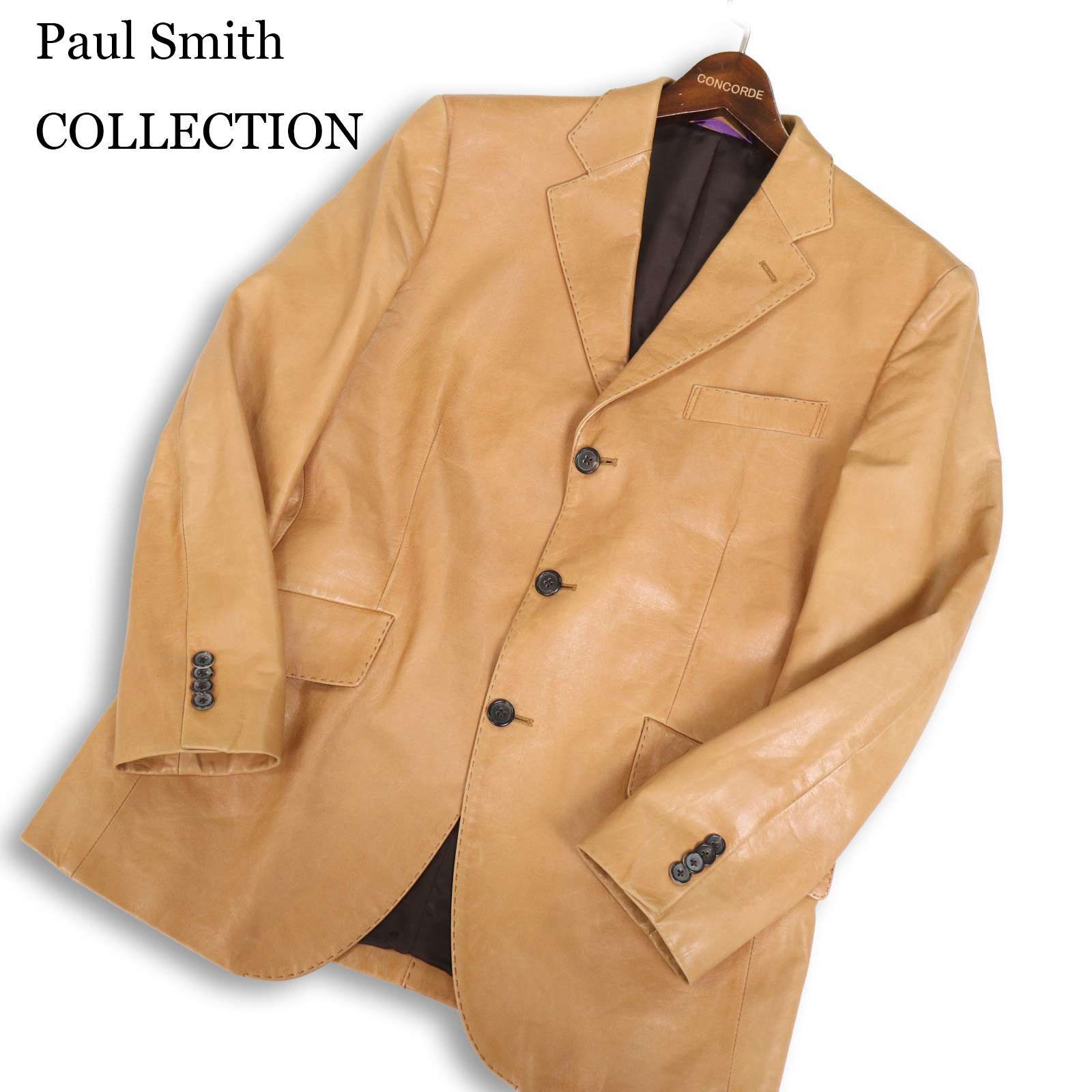 極美品 ポールスミス レザージャケット テーラー L 牛革 秋 アウター 極美品 ポールスミス レザージャケット テーラー L 牛革 秋 アウター