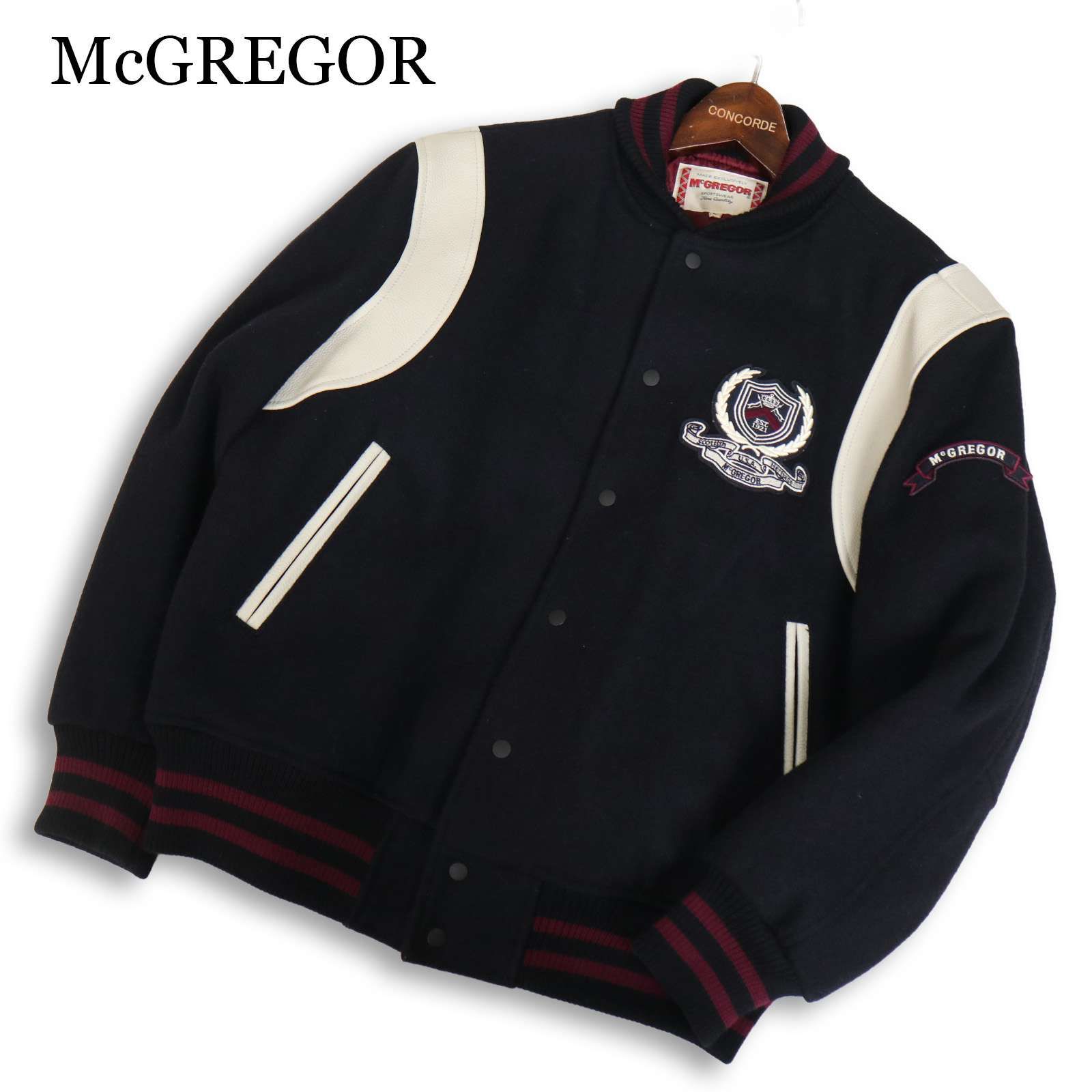 美品☆ McGREGOR マクレガー 秋冬 エンブレム ワッペン☆ レザー切替