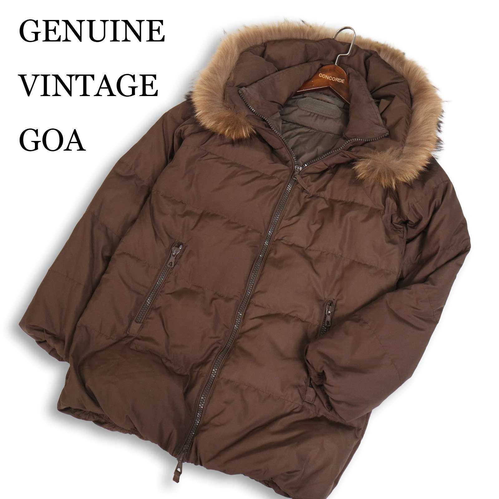 GENUINE VINTAGE GOA ゴア 秋冬 リアル ファー♪ ロング ダウン