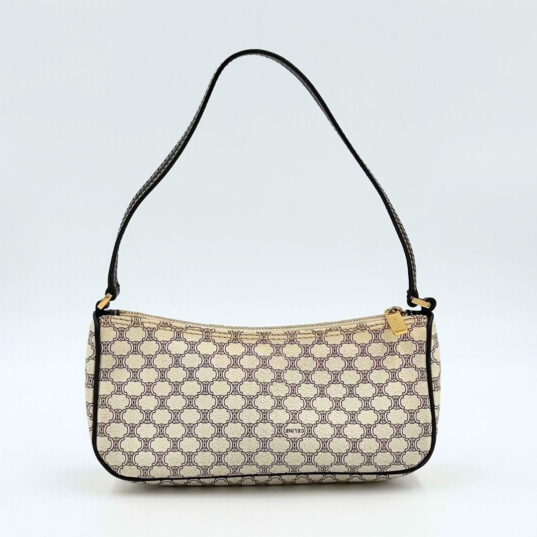 美品】Celine トリオンフ マカダム アクセサリーポーチ ハンドバッグ