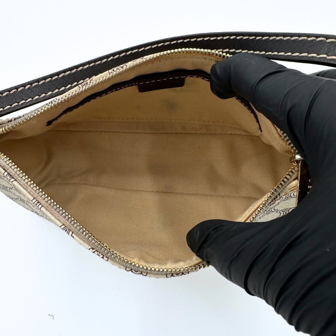 美品】Celine トリオンフ マカダム アクセサリーポーチ ハンドバッグ