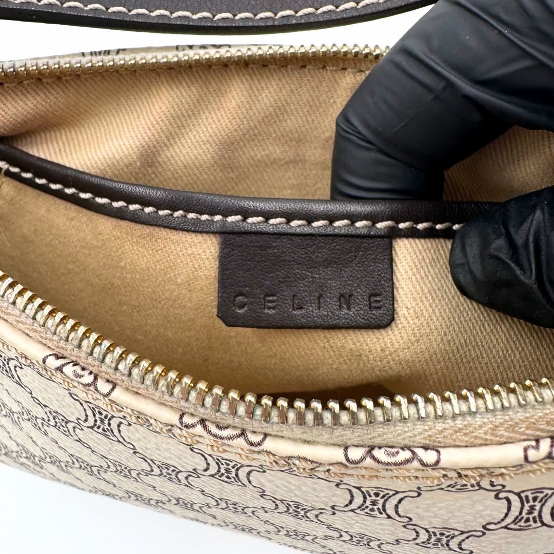 美品】Celine トリオンフ マカダム アクセサリーポーチ ハンドバッグ