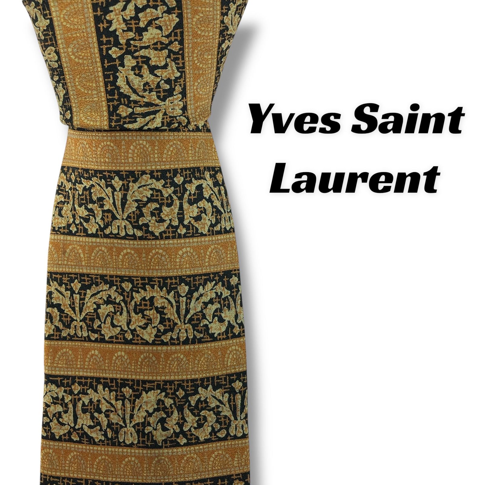 7765】良品！サンローラン ネクタイ ライトブラウン系 - メルカリ