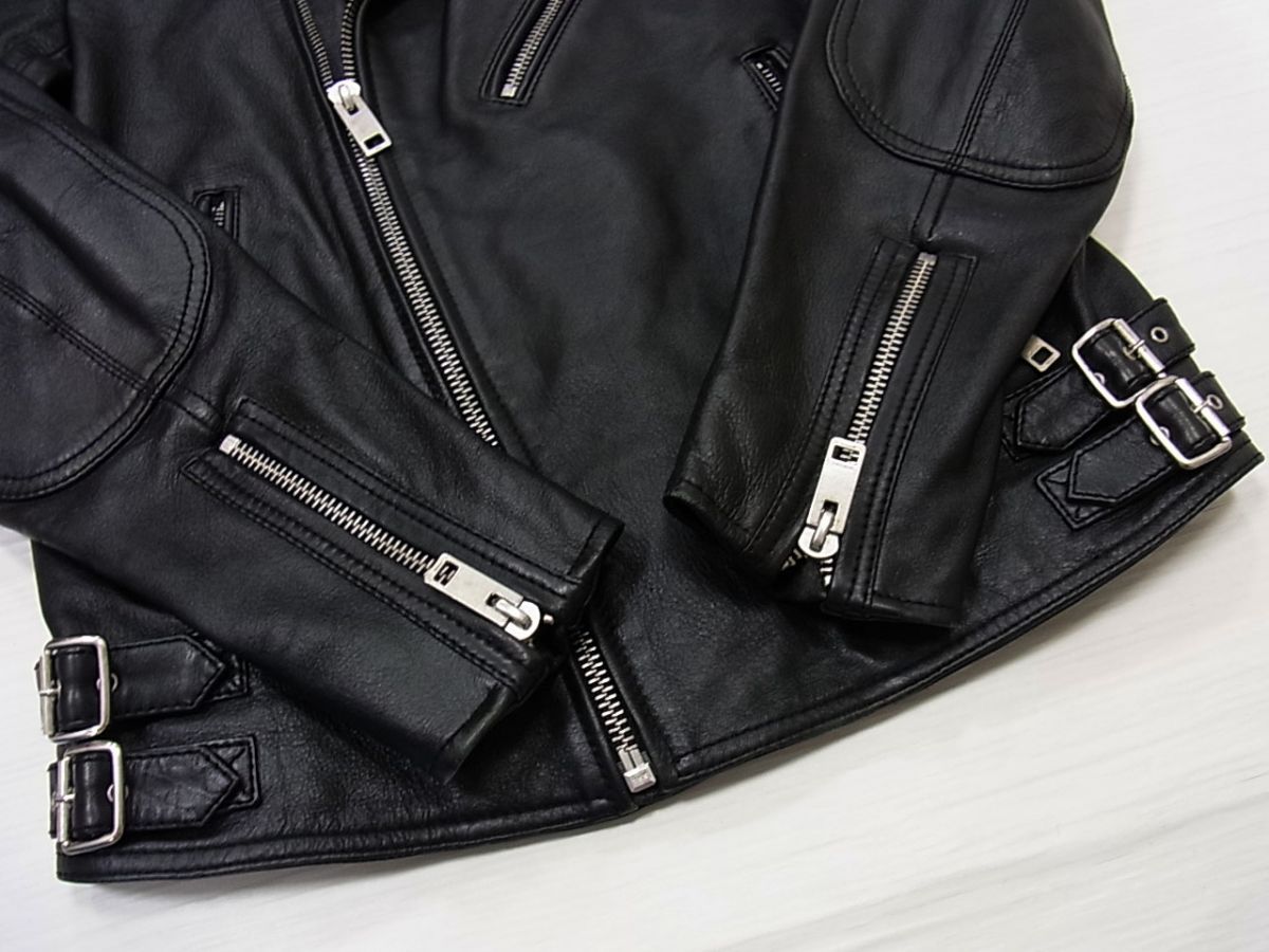 美品 定価14万円☆DIESEL ディーゼル 羊革 ラムレザー ダブル