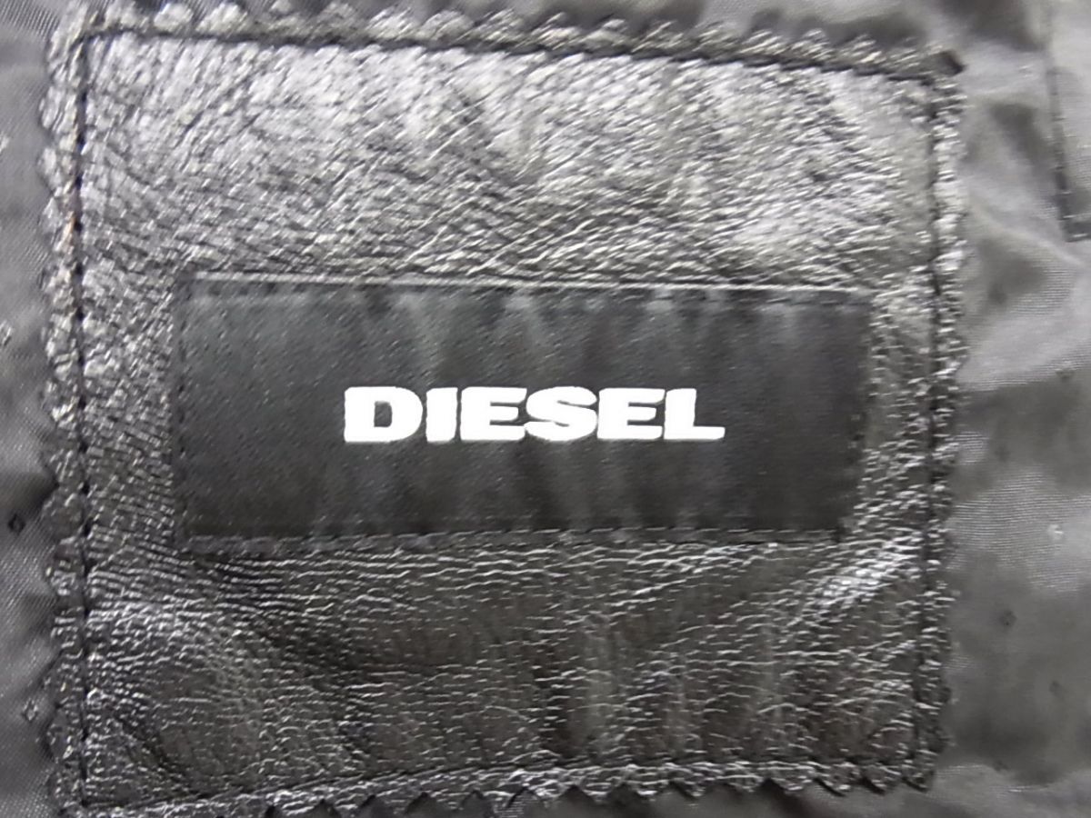 美品 定価14万円☆DIESEL ディーゼル 羊革 ラムレザー ダブル
