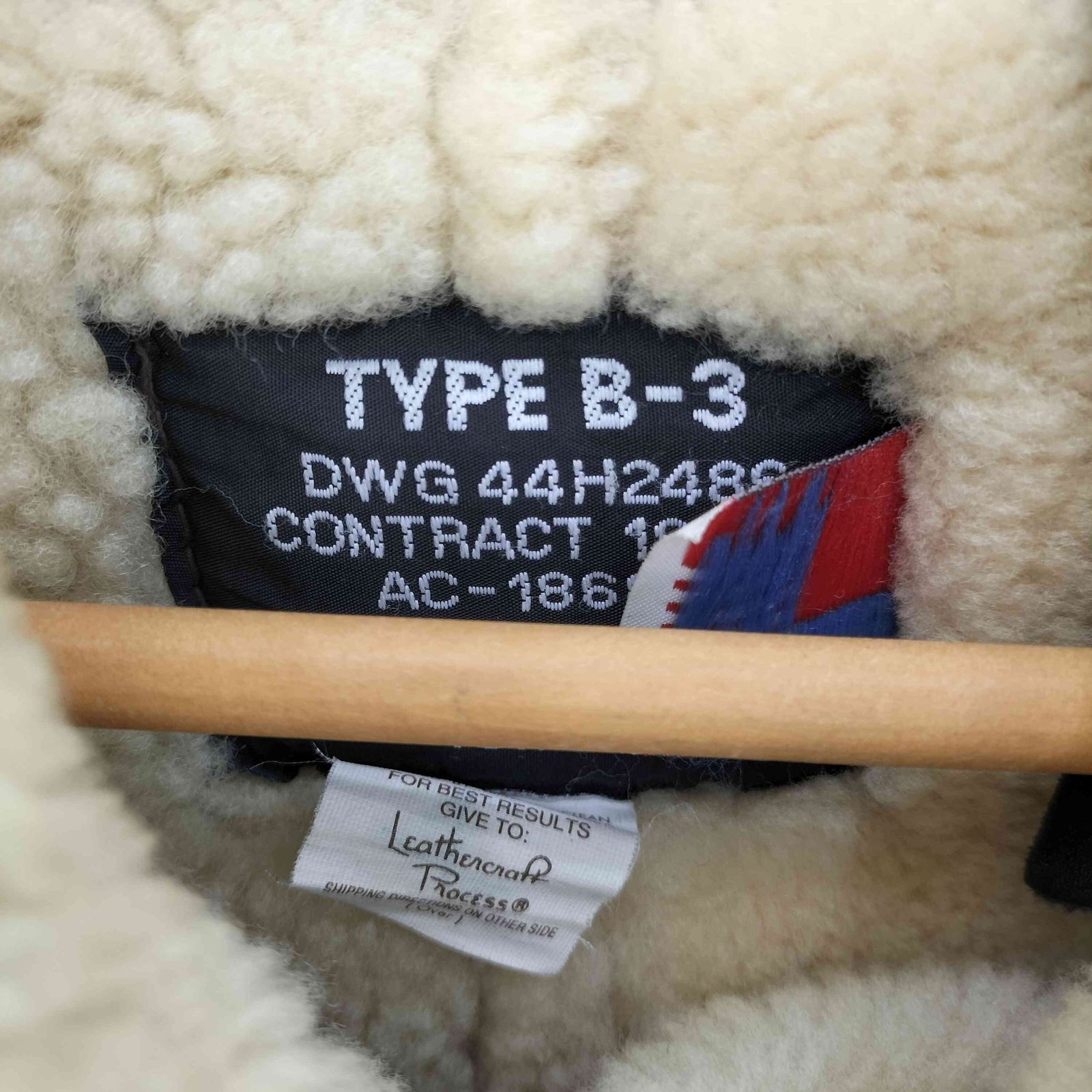 ショットTYPE B-3 サイズ 40 楽天市場】【中古】schott | ショット B-3 ムートン レザー AC18606