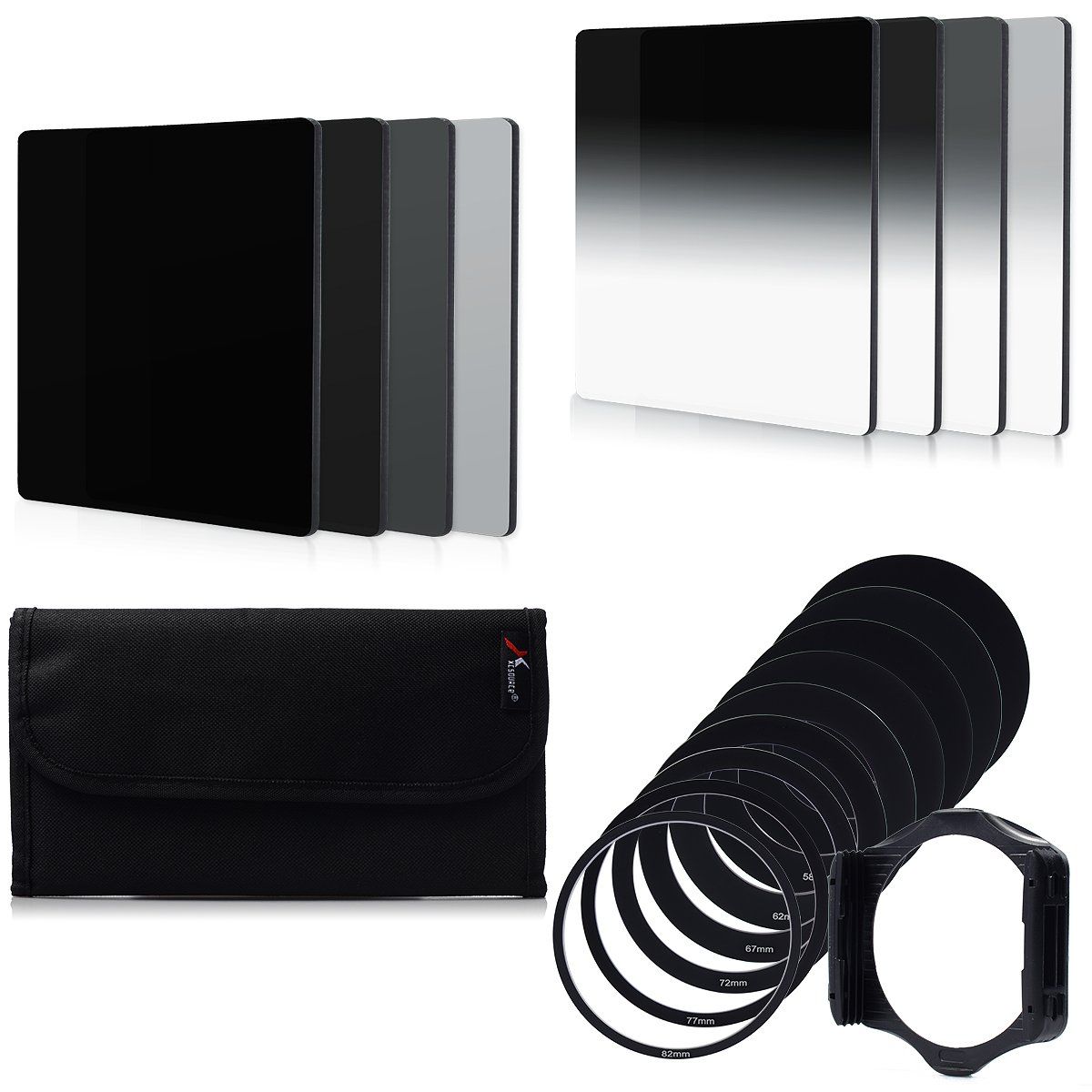 ND8 ND16 GND2 ND4 GND4 GN8 ND2 GND16 9枚金属アダプターリング 8枚 1